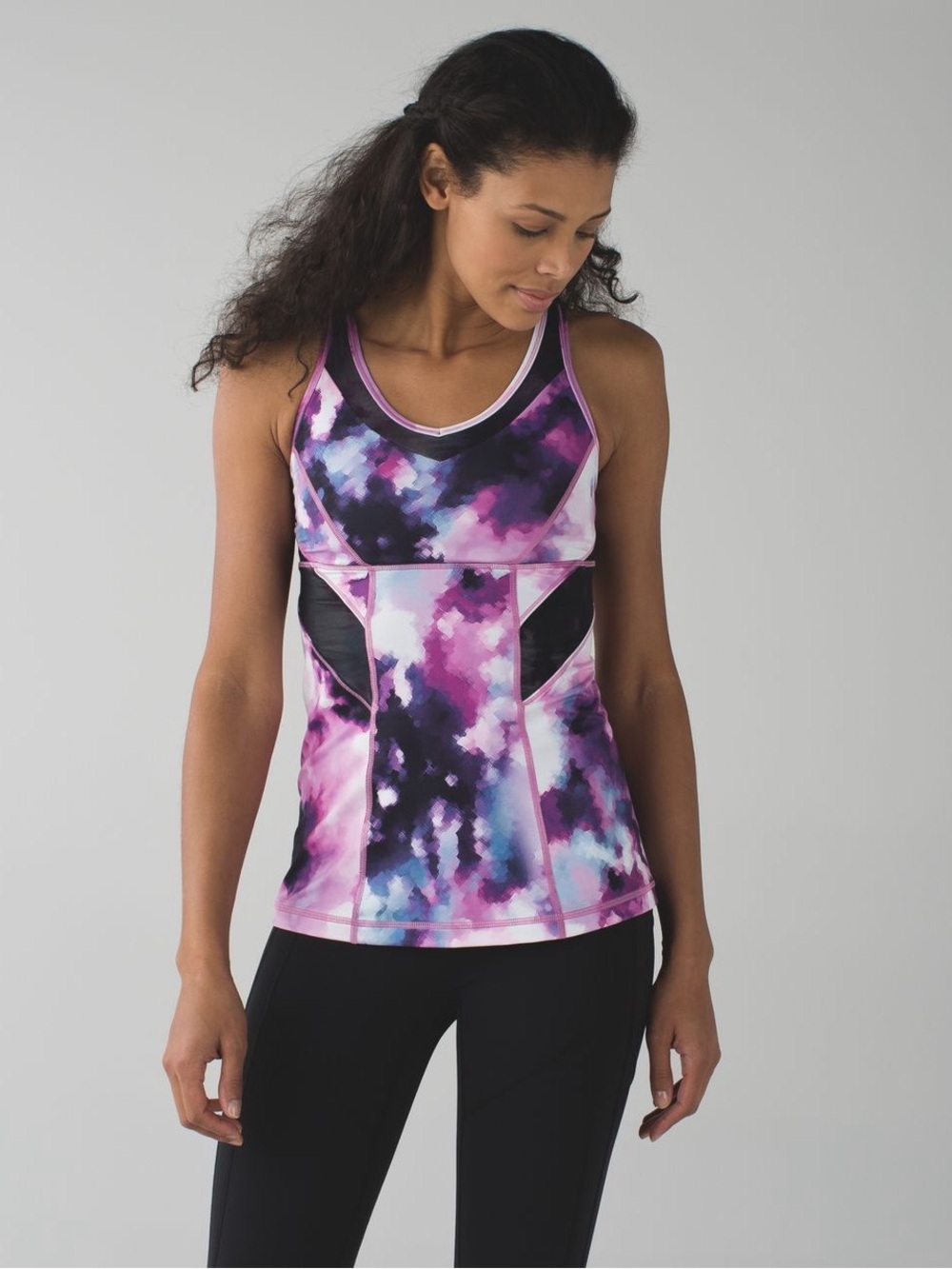 lululemon athletica Purple Tie-Dye Racerback Tank